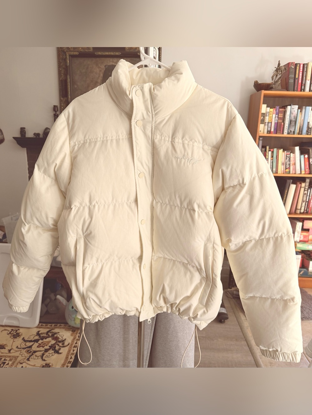 Madhappy Cream Quilted Puffer acket